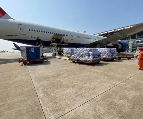 There will be several British Airways medical supply flights