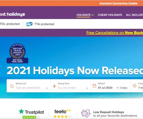 Teletext Holidays' website