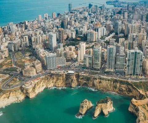 The blast happened near Beirut's port (top of image) (Credit: Piotr Chrobot / Unsplash)