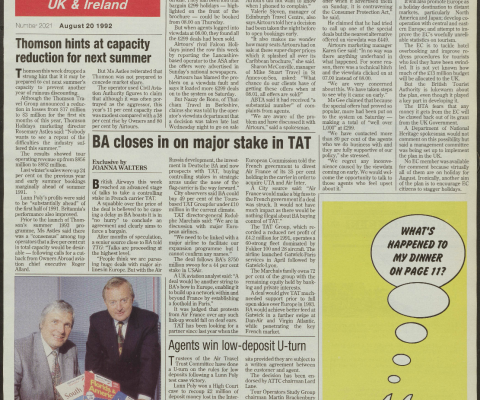 Travel Trade Gazette 20 August 1992