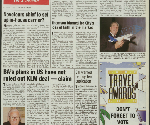 Travel Trade Gazette 16 July 1992