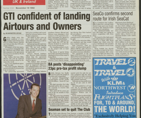 Travel Trade Gazette 19 November 1992