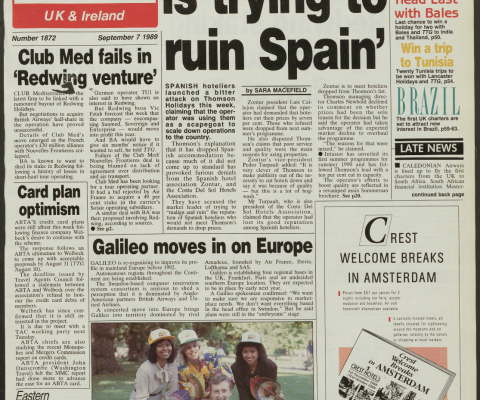 Travel Trade Gazette 7 September 1989