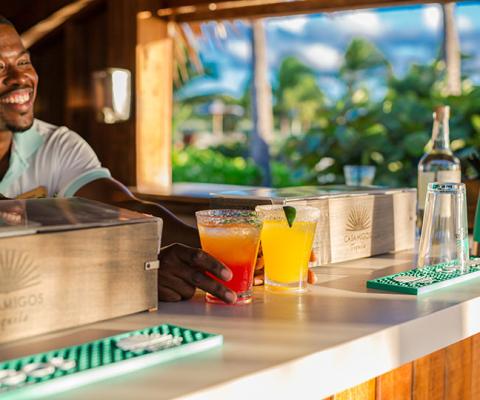 The Casamigos beach shack pop-up bar