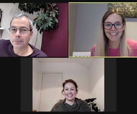 Nomadic Travel's Rob Hitchings and Camilla Somerton with TTG's Abigail Healy  