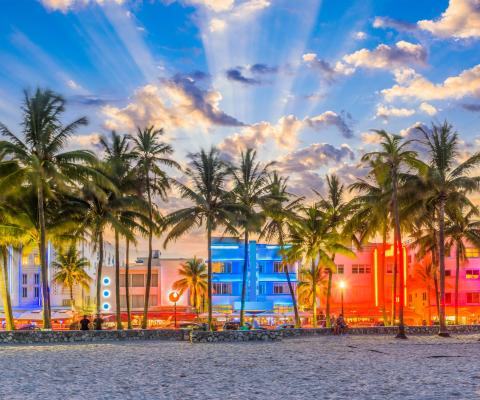 Miami Beach, Florida, where hotels have mostly remained open