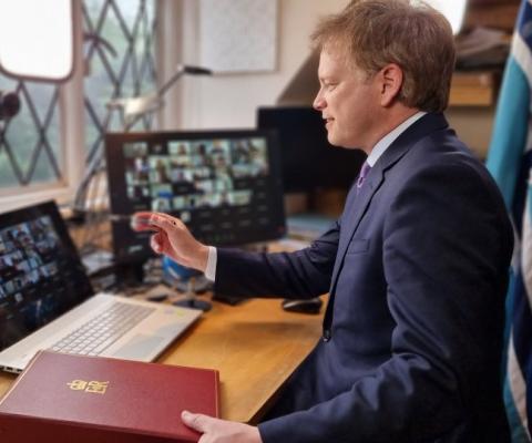 Shapps chaired the meeting on Tuesday 2 March (Credit: @GrantShapps/Twitter)