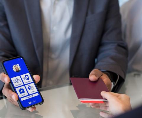 The app will certify pre-departure test results and Covid vaccination status (Credit: Iata)