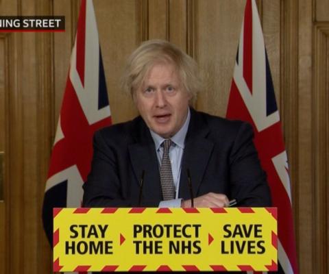 Johnson's latest comments came at a government Covid briefing on Tuesday (Credit: BBC News)