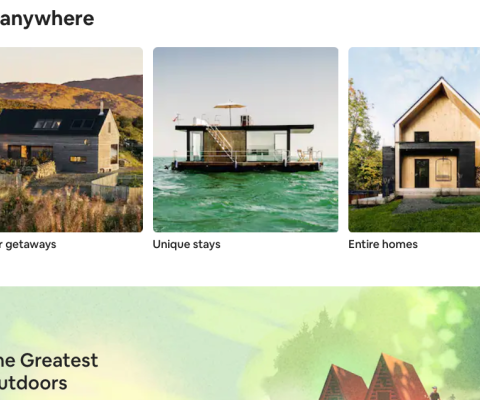 Airbnb is promoting the 'work anywhere' concept on its website
