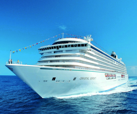 Crystal Serenity set sail from the Port of Nassau on 3 July