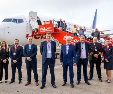 Jet2 chief Steve Heapy and the Bristol team