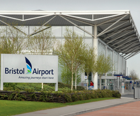 Bristol airport suffered minor disruption on Sunday