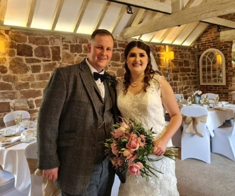 Natasha and Marc tie the knot at an intimate ceremony, just one day before departing on Celebrity Silhouette
