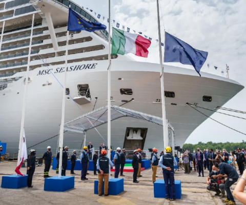 A ceremony was held at the Fincantieri shipyard in Monfalcone, Italy, to mark the occasion