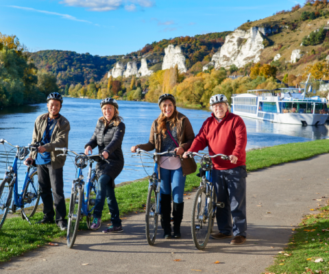 Guests can take part in a biking tour through Les Andelys in France