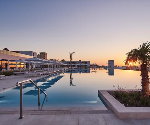 Infinity pool at the new Lindos Grand Resort & Spa