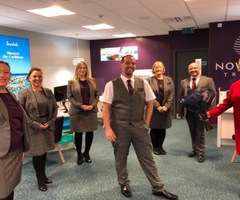 Paul Johnstone (centre) opened the Newcastle store in December 2020