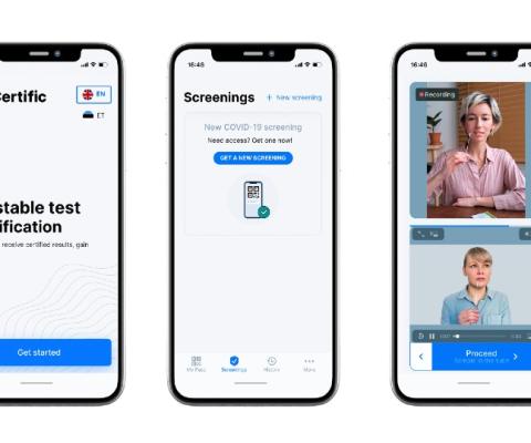 Users take the test while the app records them, which is then verified by Certific’s medically supervised test control officers