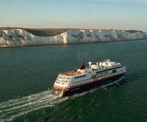 A 15-day "Northern Lights and Fjords Expedition" round-trip sailing from Dover to the North Cape has departures between October 2021 and March 2022