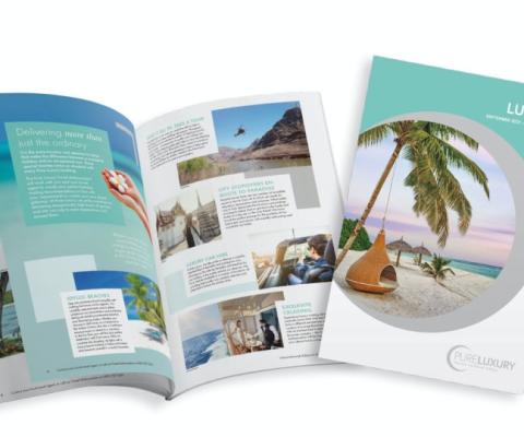 The Pure Luxury brochure features hotels and itinerary ideas across the Indian Ocean, Arabia, the Caribbean, Far East, Africa, North America, Europe and Australasia
