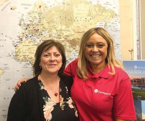 Debbie Barraclough of Key Holidays and Sarah Weetman