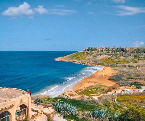 Malta (Pictured: Ramla Bay) has further eased its Covid-19 rules for tourists