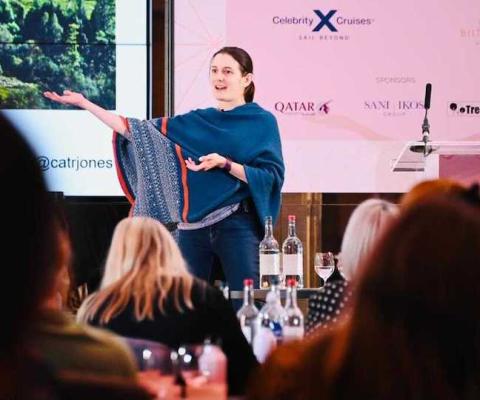 Byway CEO Cat Jones addresses the TTG Luxury Travel Summit