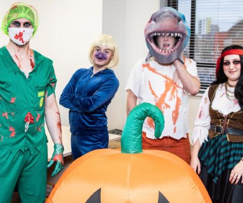 Hays Travel staff in Sunderland dressed up for Halloween to raise money for a children's cancer charity