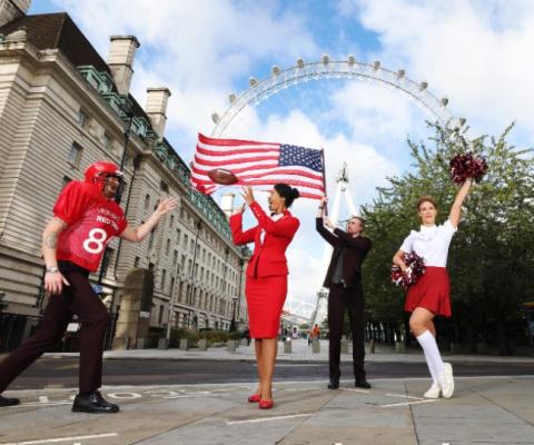 Virgin Atlantic cabin crew appeared at the London Eye in iconic US costume inspired by the consumer research