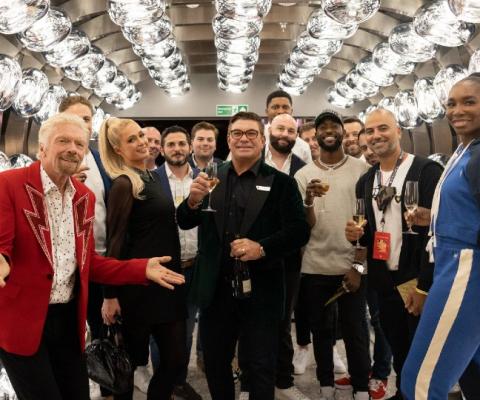 Branson and McAlpin were joined by a host of stars for the line's US launch, including Paris Hilton