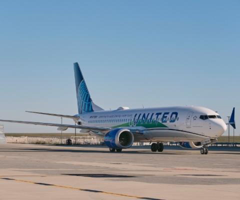 United used a Boeing 737 Max 8 aircraft to operate the flight