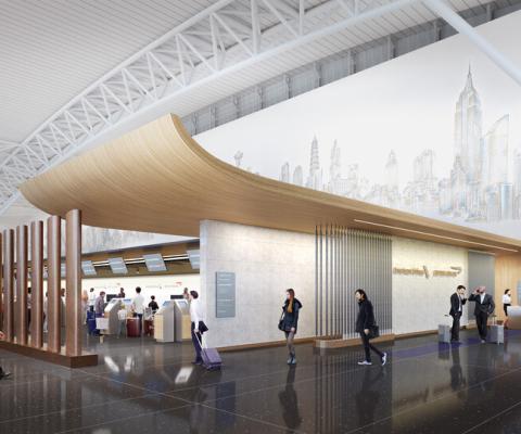 How the premium check-in area at JFK Terminal 8 will look