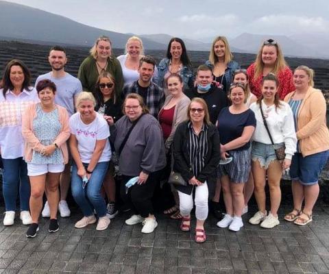 The team stayed at two five-star resorts in Lanzarote