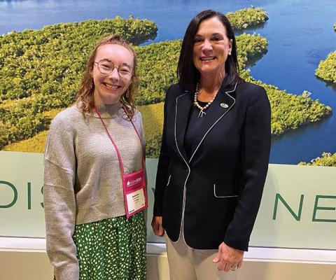 TTG's Madeleine Barber (left) with Dana Young of Visit Florida