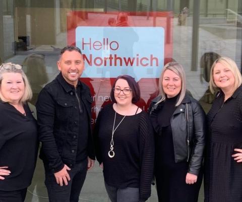 The Northwich team (L-R): Linda Capper, Sean Buckley, Bev Willis, Sarah Perry and Marie Ferriday