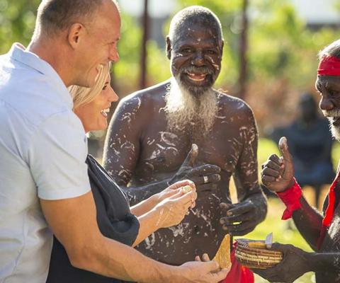 Aboriginal tour on the Tiwi Islands. Photo: Tourism Australia & James Fisher