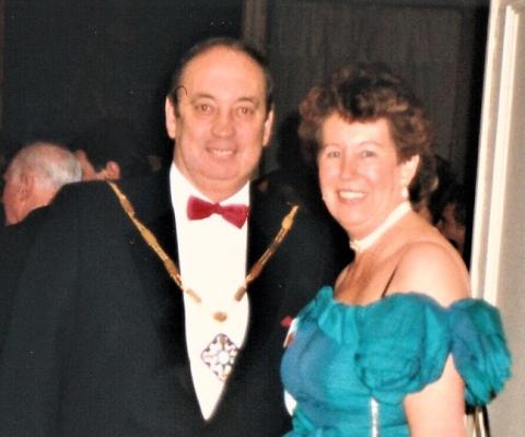 Jack Smith, former Abta president, pictured with his wife Betty at the 1986 Abta Convention (Image courtesy of Esther Betton)