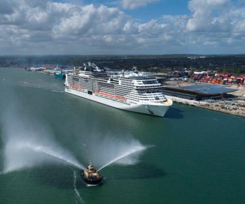 MSC Virtuosa will be using shore power when docked at Southampton this summer (Credit: MSC Cruises, Blue Harbour)