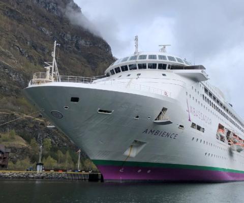 Ambassador Cruise Line's Ambience, pictured in Flam (Norway)