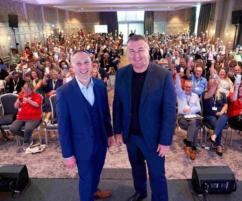 Steve Witt and Paul Harrison at Not Just Travel's summer conference