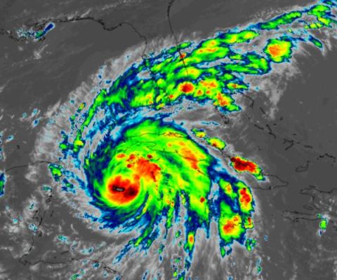 Hurricane Ian is expected to make landfall in Florida on Wednesday (Credit: Met Office / @metofficestorms on Twitter)