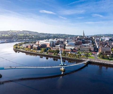 The Peace Bridge in Derry~Londonderry. Credit: Visit Derry / Chris Hill