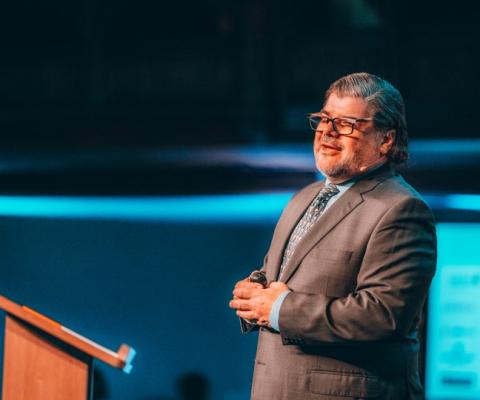 James Ferrara addressed delegates on the first day of the InteleTravel conference in Belfast (Credit: InteleTravel)