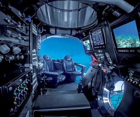 Scenic Neptune can dive 200 metres below the ocean's surface