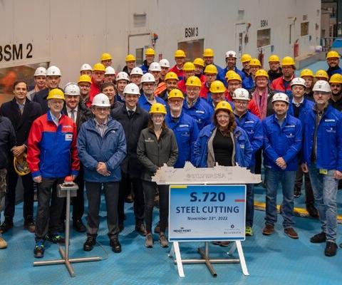 Silversea cut steel on Silver Ray on Wednesday (Credit: Silversea)