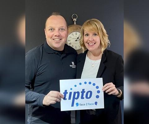 Newmarket's Richard Forde with Lorna Willis-Edwards from Tipto