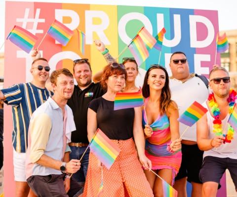 The Malta Pride fam trip group © Daniel Balzan