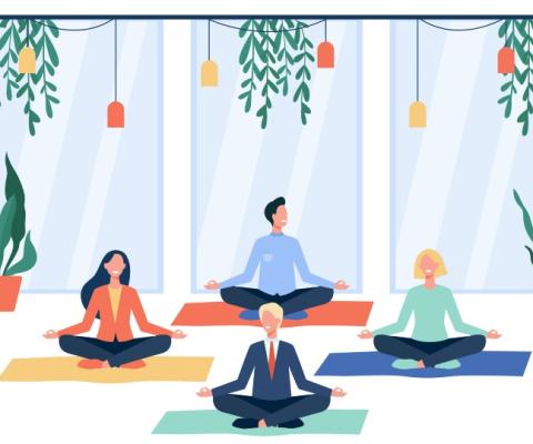 Help staff find their inner sense of calm with regular yoga or meditation sessions