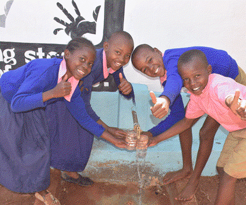 Children at Songeni Primary School in Kenya are benefitting from a Just a Drop water project